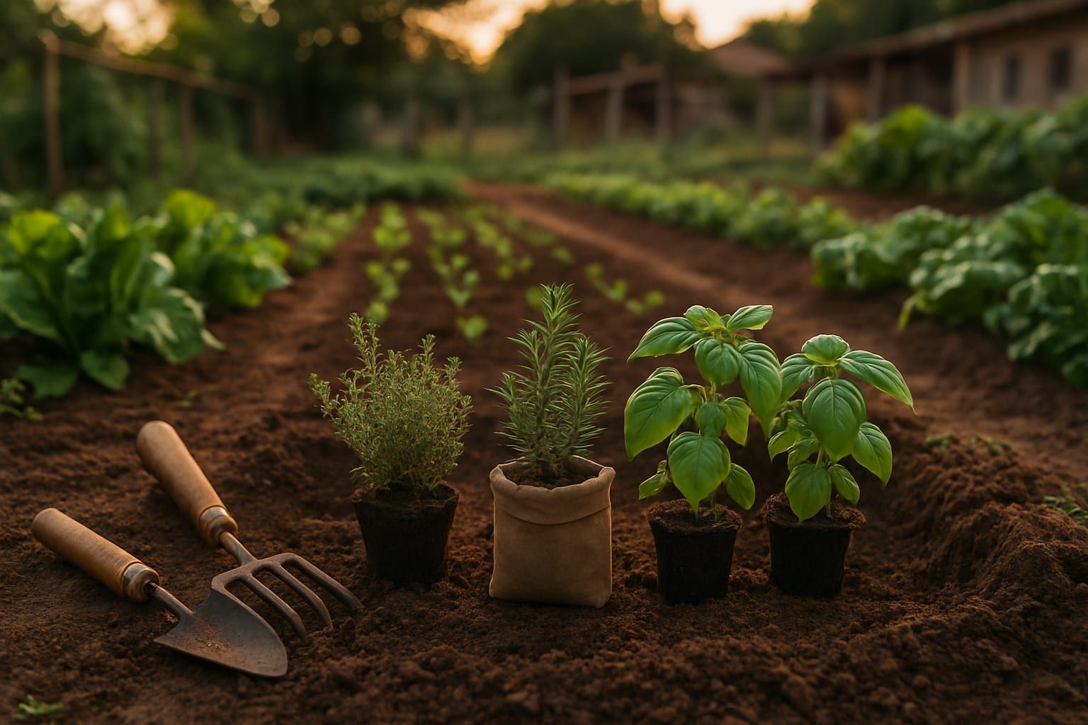 Saco para muda 10x20 para ervas aromáticas: guia prático (manjericão, hortelã, alecrim, tomilho)