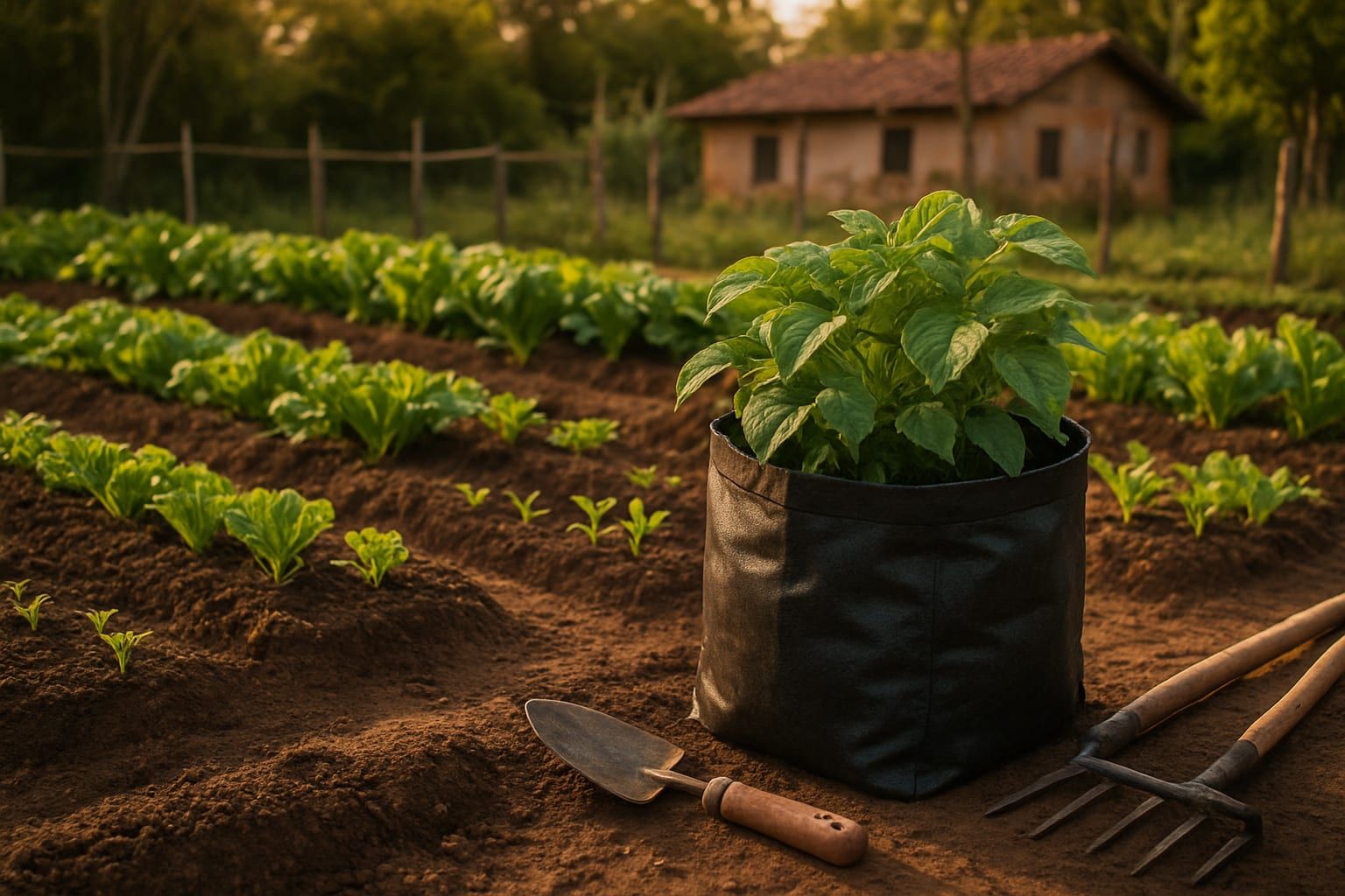 Saco para plantio de batata: guia prático para viveiros, hortas e plantio em casa